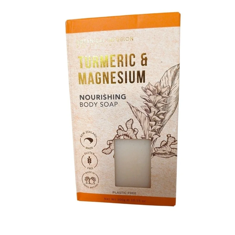 Turmeric With Magnesium Nourishing Soap Bar Large Size 10.59 oz Bath Body Hands